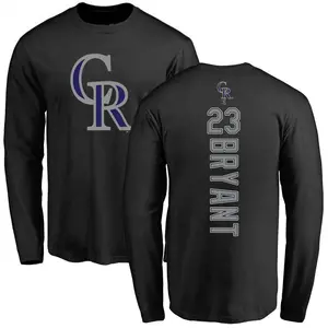 Men's Kris Bryant Colorado Rockies Backer Long Sleeve T-Shirt - Black