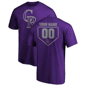 Youth Custom Colorado Rockies Custom RBI T-Shirt - Purple